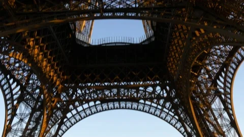 Underneath The Eiffel Tower In Paris, France Stock Footage 158609686