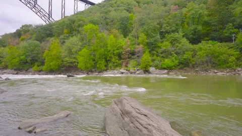 Underneath New River Gorge Bridge Stock Footage 305124837