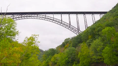 Underneath New River Gorge Bridge Stock Footage 305124838
