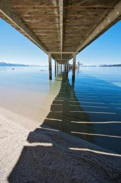Underneath the pier Stock Photos