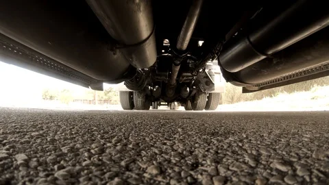 Underneath a semi truck Video stock 103536448