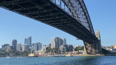 Underneath the Sydney Harbour Bridge Australia Stock Footage 231037791
