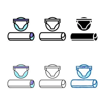 Underpants fabric color icon vector designs 스톡 일러스트