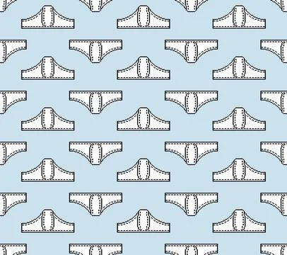Underpants pixel art pattern seamless. 8 bit drawers background. Vector textu Stock Illustration
