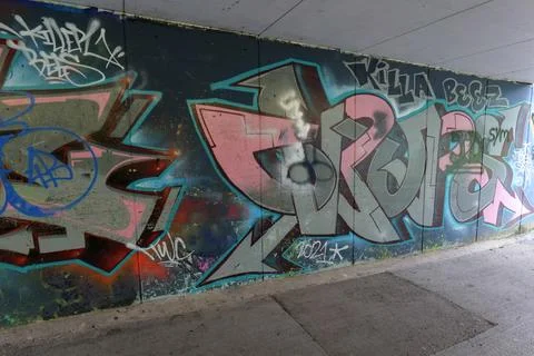 Underpass Graffiti Stock Photos