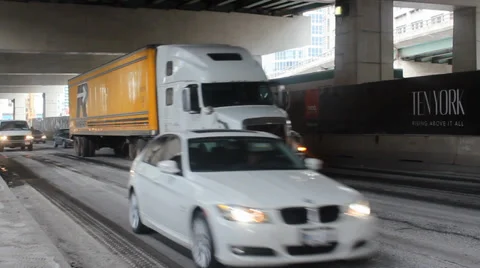 Underpass Traffic Stock Footage 35658346