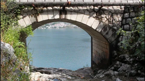 Underpass, view of the sea Stock Footage 32651394