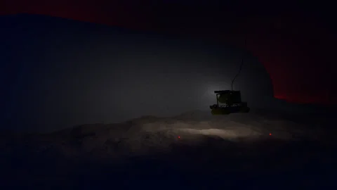 Undersea Rover Investigating Object Stock Footage 254756212