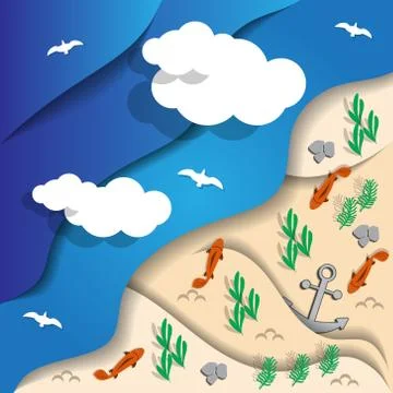 Undersea world. Stock Illustration