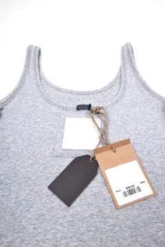 Undershirt with price tag 스톡 사진