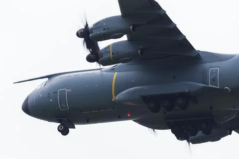 Underside of the A400M Atlas during its dirty pass Stock Photos