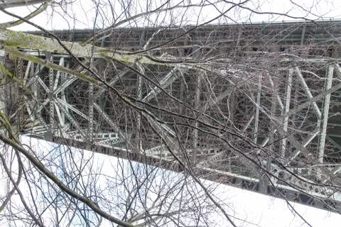 Underside of the Aurora Bridge - Seattle Stock Photos