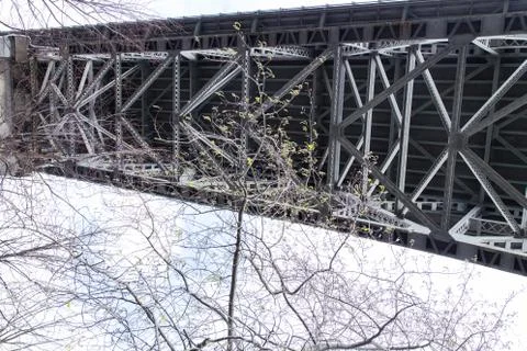 Underside of the Aurora Bridge - Seattle Stock Photos