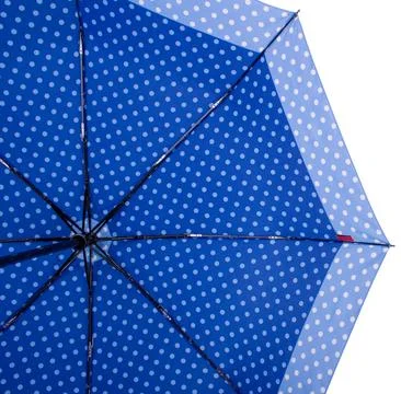 Underside of Blue umbrella Stock Photos