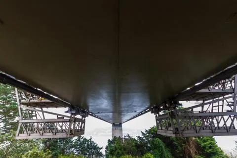 Underside of the Cleddau Bridge Stock Photos