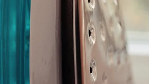 Underside of clothes iron close up Stock-Footage 163812376