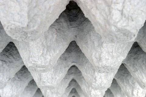 Underside of an Empty Biodegradable Molded Pulp Fiber Egg Carton Tray. Stock Photos