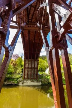 Underside of Iron Bridge at Ironbridge Stock Photos