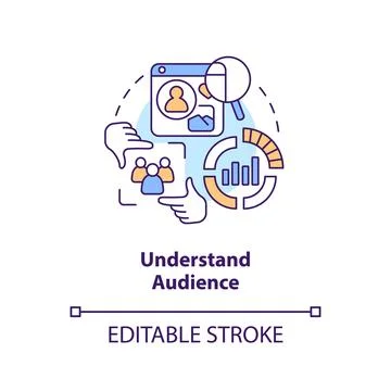 Understand audience concept icon 스톡 일러스트