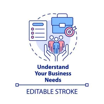 Understand business needs concept icon 스톡 일러스트