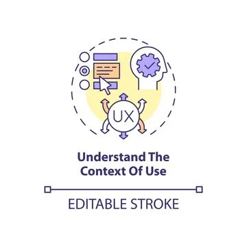 Understand context of use concept icon 스톡 일러스트