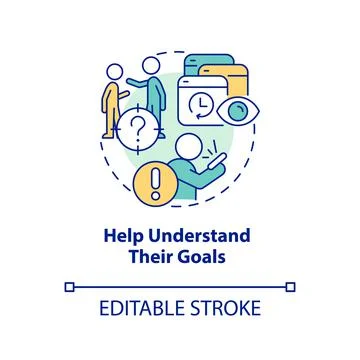 Understand goals concept icon 스톡 일러스트