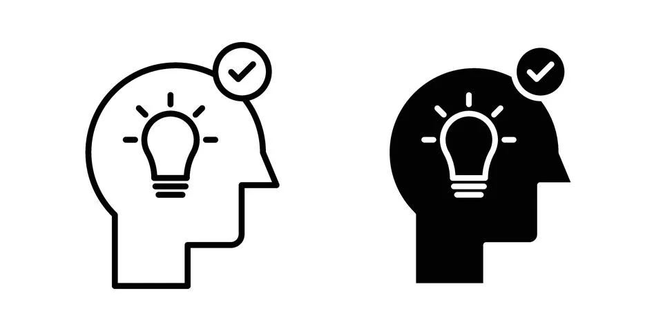 Understand icon linear versions pack on white background 스톡 일러스트