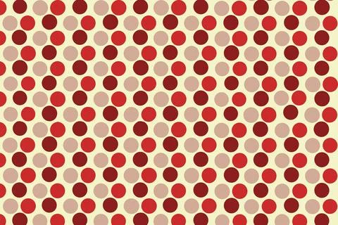 Understand polka dot pattern background, beige, red  库存插图