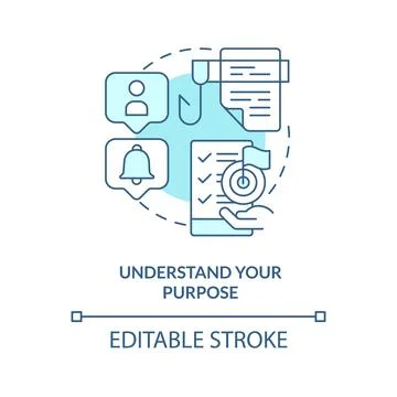Understand purpose turquoise concept icon 스톡 일러스트