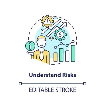 Understand risks concept icon 스톡 일러스트