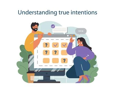 Understand true intentions to conduct difficult negotiation. Business 库存插图
