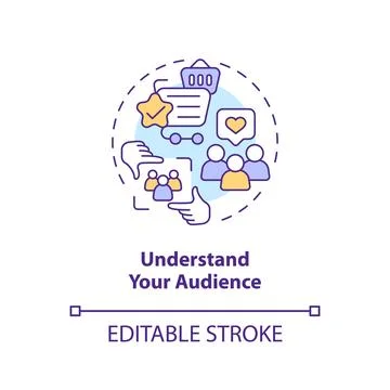 Understand your audience concept icon 스톡 일러스트
