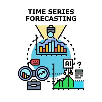 Understanding and predicting time series data using ai Stock Illustration
