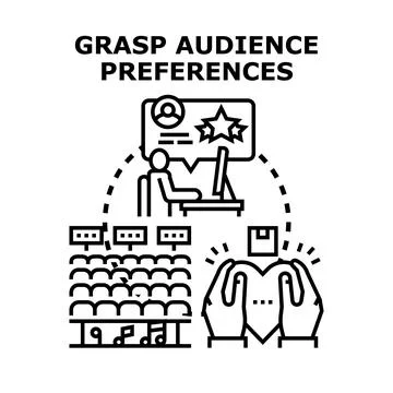 Understanding audience preferences and feedback concept Stock Illustration