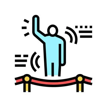 Understanding body language soft skill color icon vector illustration Stock Illustration
