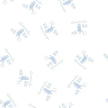 Understanding body language soft skill glyph seamless pattern Stock Illustration