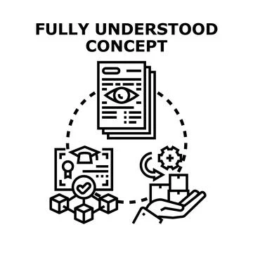 Understanding business concept through learning and development process Stock Illustration