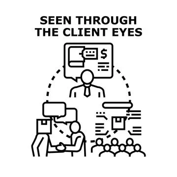 Understanding client needs and business relationship development Illustrazione stock