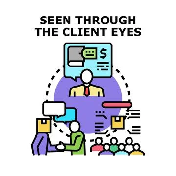 Understanding client needs and business relationship development Stock Illustration
