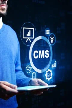 Understanding CMS and its features for effective content management Stock Illustration