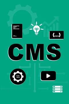 Understanding CMS and its role in digital content management Stock Illustration