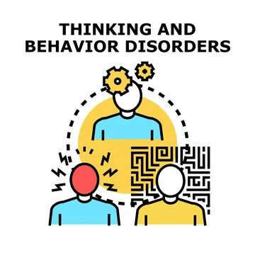 Understanding cognitive and behavioral disorders concept illustration Stock Illustration