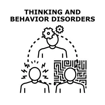 Understanding cognitive and behavioral disorders concept illustration Stock Illustration
