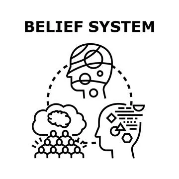 Understanding cognitive processes and shared belief system development Stock Illustration
