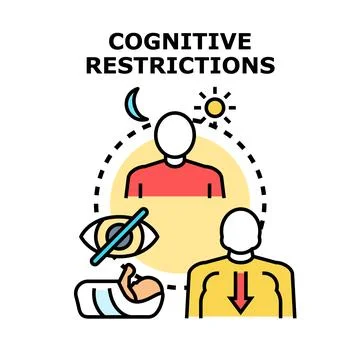 Understanding cognitive restrictions and intellectual limitations concept Stock Illustration