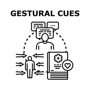 Understanding communication cues and behavior learning process Stock Illustration