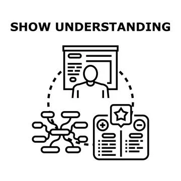 Understanding concept for business education explaining strategy Stock Illustration