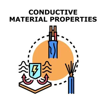 Understanding conductive material properties and electrical wiring Stock Illustration