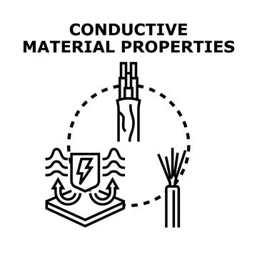Understanding conductive material properties and electrical wiring Stock Illustration