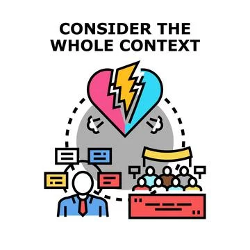 Understanding conflict dynamics by considering the whole context Stock Illustration